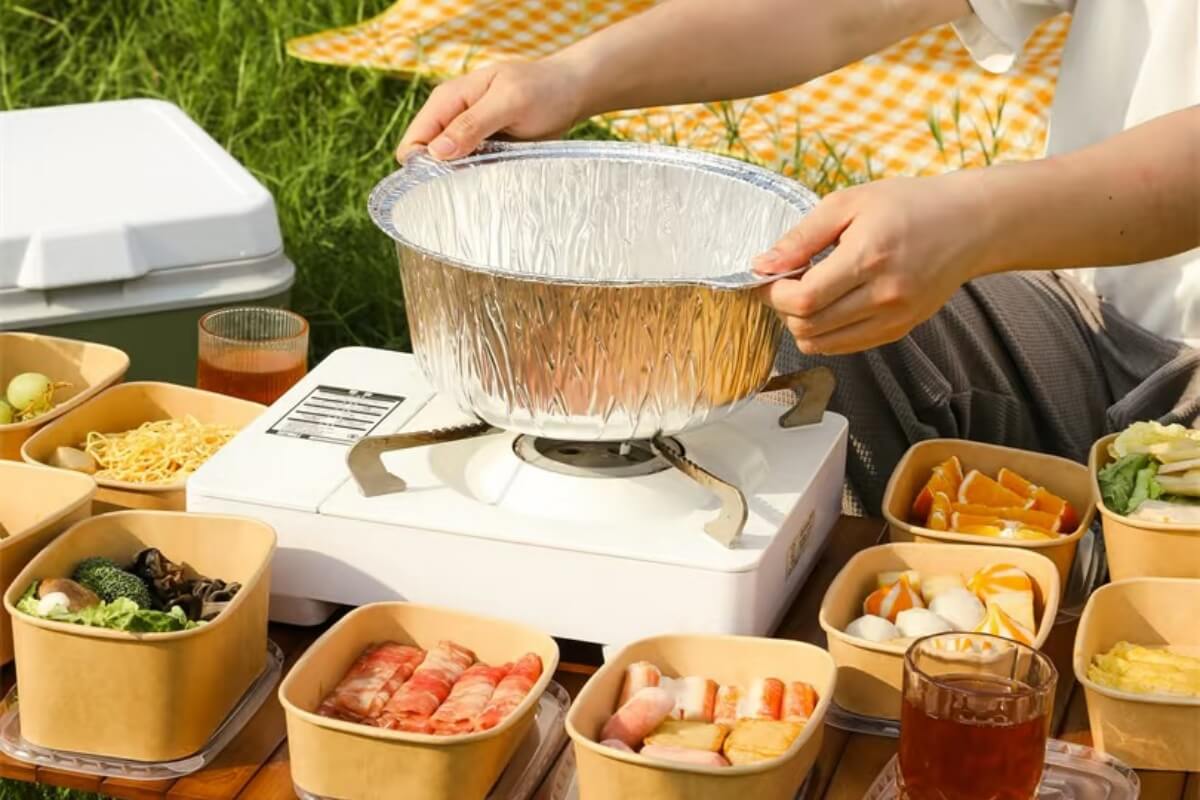 Bandejas de Aluminio en Camping